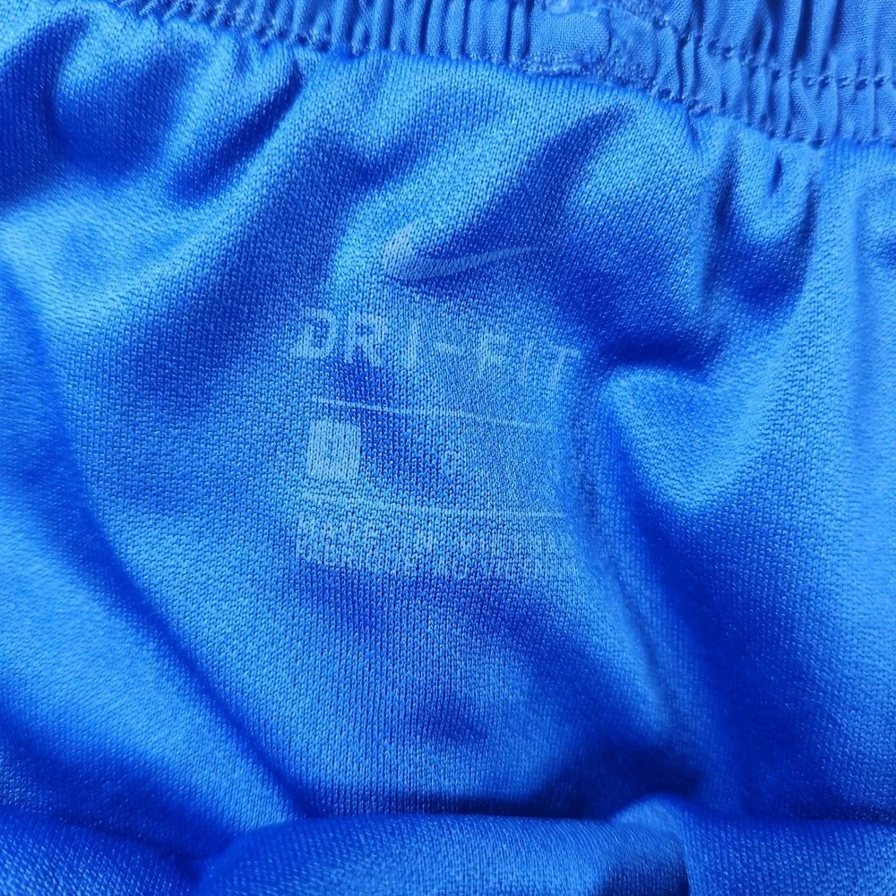 Nike Dri Fit Tempo Shorts Womens L‎ Running Athletic Blue White Activewear